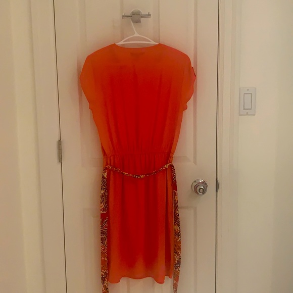NWOT Tommy Hilfiger Orange Tie Dress - Picture 2 of 9